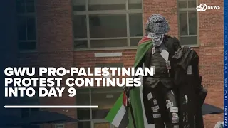 GW University protesters continue pro-Palestinian solidarity encampment