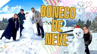 FIZEMOS NOSSO PRIMEIRO BONECO DE NEVE - GRENOBLE / FRANÇA