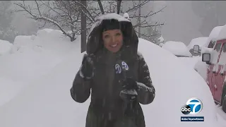 Storm dumps several feet of snow on San Bernardino mountains amid blizzard warning