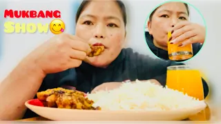 RICE & CHICKEN CURRY MUKBANG SHOW😋