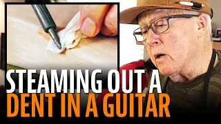 Fixing a guitar dent by steaming it out