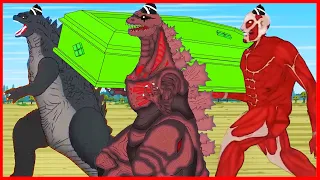 TEAM GODZILLA vs TITAN & Monster - Godzilla Cartoon Compilation | Coffin Dance Meme Song ( COVER )