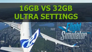 Flight Simulator 16GB VS 32GB ULTRA Settings - IFR flight over New York City Manhattan