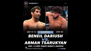 Beneil Dariush vs Arman Tsarukyan (UFC-296)Highlights/Breakdown/Prediction