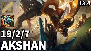 Akshan Mid vs Zoe - KR Grandmaster | Patch 13.4