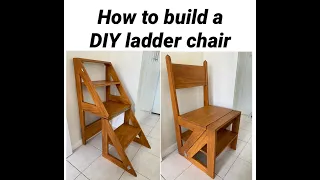 How to build a DIY step ladder chair !