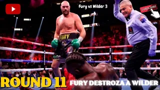 Round 11 TYSON FURY Destroza a Deontay Wilder #furywilder3 #boxeolv #boxeo #boxing #boxeolasvegas