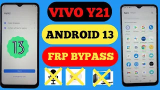 VIVO Y21 Frp Bypass Android 13 || TalkBack Not Working | reset option Not Working | without pc 2023
