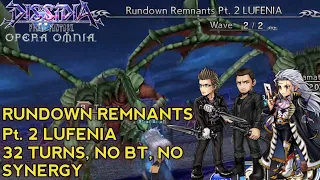 DFFOO GL - Act 3 Chapter 4 Part 2;  Lufenia (No BT Phase, No Synergy, 32 Turns)(Blue Cor and Setzer)