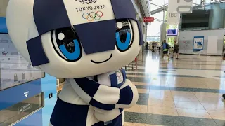 Tokyo 2020 Olympic mascot Miraitowa goes on media walkabout | AFP