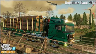 Getting The Timber To The Mill w/ a NEW MAN TGX Forest Semi-Truck🔹Angeliter Land Ep.45🔹FS 22