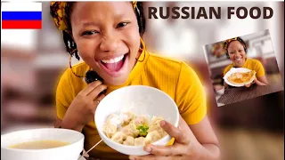 Nigerian- Trying RUSSIAN Food for the First Time || #dubaivlogger #russianfood