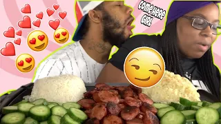 LEADING MY GIRLFRIEND ON PRANK  & CUCUMBER, RICE & SAUSAGE MUKBANG!