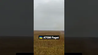 Ukrainian soldiers show how ATGM Fagot mounted on Bandermobile works 🇷🇺🏹🇺🇦