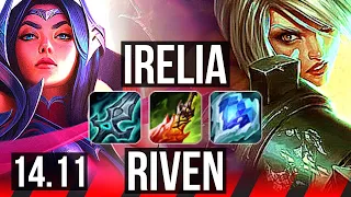 IRELIA vs RIVEN (TOP) | Legendary, 17/3/3, 700+ games | EUW Diamond | 14.11