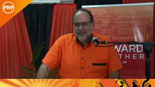 PNP President Mark Golding Presenting on the Party's Progress