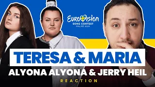 ALYONA ALYONA & JERRY HEIL - TERESA & MARIA REACTION! | EUROVISION 2024 UKRAINE 🇺🇦 | #UnitedByMusic