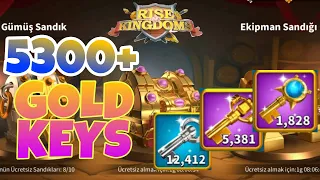 5,300+ Gold Key Opening in Rise of Kingdoms [Komutan heykelleri akıyor...]