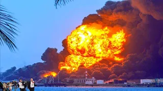 The consequences are impressive! A huge fire completely destroyed an oil depot in Matanzas, Cuba!