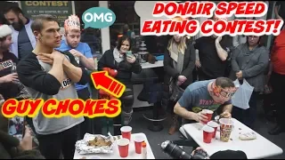 $500 Donair Eating Contest - King Of Donair Halifax (WARNING GUY CHOKED)