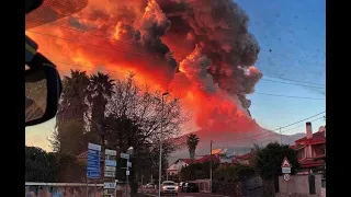 Завораживающее извержение вулкана Этна, Сицилия, Италия