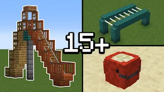 15+ PLAYGROUND Build Hacks in Minecraft!