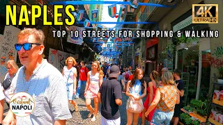 Top 10 Streets of Naples for Shopping and Walking 4K UHD #walkingtour #shopping #virtualnapoli