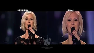 Sanna Nielsen - Undo" (2Split Screen) ESC 2014 Performances