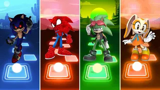 Sonic Exe 🆚 Spiderman Sonic 🆚 Sonic Boom 🆚 Green Sonic | Tiles Hop EDM Rush Gameplay
