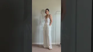 styling white wide leg pants for summer