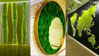 Grass Wall Home Decor Ideas | Artificial Green Grass Interior Wall | Moss Wall Decoration
