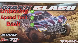 Traxxas Maxx Slash - The Baddest Slash Ever? Unboxing - Speed Test - Bash #traxxas #unboxing #new