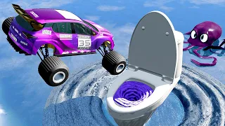 BeamNG Drive Fun Madness #152 Destroy All Cars With Giant Toilet-Random Vehicles Crashes Compilation