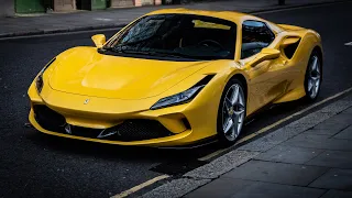 BRAND NEW Ferrari F8 Spider in Triple Layer Yellow paint on the road in London!!