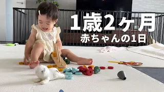 【1歳2ヶ月】赤ちゃんの1日ってどんな感じ⁈知育玩具/食事/発達/ワンオペ