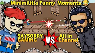 😂 Comedy..MiniMilitia Funny Moments... ‎😤😤@SAYSORRYGAMING  Vs @Allinchannel1