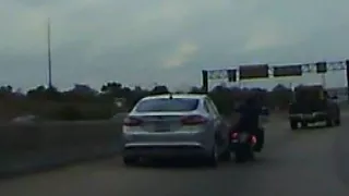 Caught on camera: Driver hits motorcyclist in road rage incident