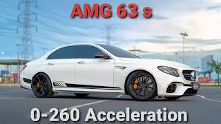 2020 Mercedes-AMG E63s Acceleration 0-260km and Exhaust Sound !!!💥