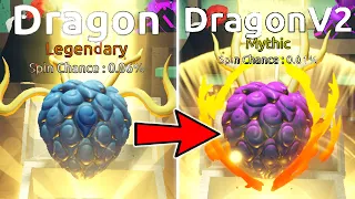 Evolving DRAGON Into DRAGONV2 In Fruit Battlegrounds...(ROBLOX)