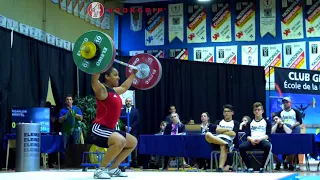 Kristel Ngarlem (75) - 98kg Snatch @ 2017 Canadian Nationals