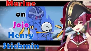 Marine react on Jojo Scene in Henry Stickmin that made her Laugh Really Hard!!!