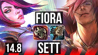 FIORA vs SETT (TOP) | 73% winrate, 10 solo kills, Legendary, 40k DMG | BR Grandmaster | 14.8