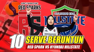 10 SERVE BERUNTUN MEGAWATI RED SPARKS VS HYUNDAI HILLSTATE  #megatron #megawati #redsparks