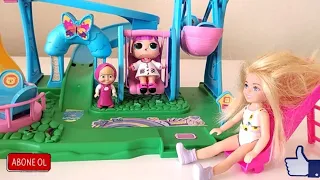 Chelsea Masha and Lol Baby in the Playground | Barbie Videos