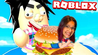 Roblox - ESCAPAMOS do MONSTRO COMILÃO de HAMBURGER (Escape Super Fat Guy Obby) | Luluca Games