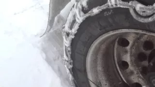 Climbing to Snoqualmie pass. Chained up