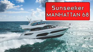 $3.8M - 2023 Sunseeker Manhattan 68 Pacific US Debut Luxury Yacht Walkthrough