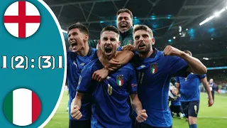 England1(2) : 1(3) Italy | All Goals & Highlights | UEFA EURO 2020 | FINAL-  11072021
