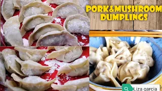 pork and mushroom dumplings|homemade dumplings