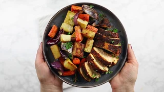 Air Fryer Spiced Chicken and Vegetables